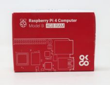 A boxed as new Raspberry Pi 4 Model B with 4GB RAM (box damaged).