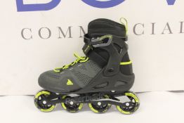 A pair of Macroblade 80 rollerblades in Size 9.