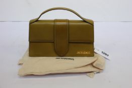 An as new Jacquemus Le Grand Bambino bag in khaki (RRP £470).