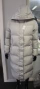 An as new Daily Paper Lisbeth Puffa long coat in grey (M - RRP £239).