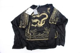 An as new Alberta Ferretti jumper in Black/Gold (Size 42 - RRP £123).