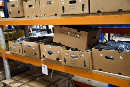 Six boxes of work wear trousers (Various sizes).