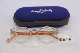 A pair of as new Anne & Valentin glasses frames.