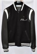 An as new Philipp Plein Signature stripe-trimmed bomber jacket (S - RRP £1,185).