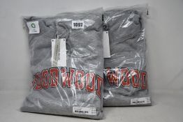 Two as new Wood Wood Fred Ivy hoodies (M, L - RRP £150 each).
