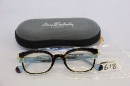 A pair of as new Anne & Valentin glasses frames.
