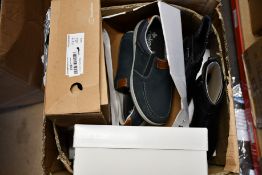 A quantity of as new footwear to include Geox, Find, Birkenstock, Kickers, Crocs, SuperGa, Rieker,