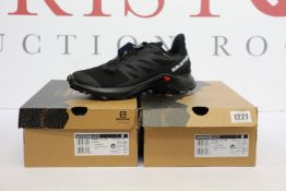 Two pairs of men's as new Salomon Supercross 3 GTX (UK 7.5, 9).