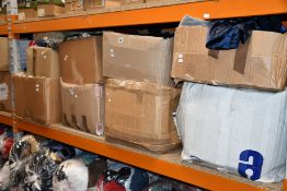 Eight boxes of pre-owned clothing and related items.