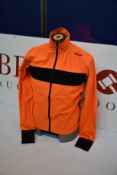 A men's as new Santini Guard Mercurio cycling rain jacket in orange (XXL - RRP £245).