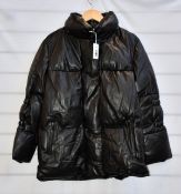 An as new Popski London black Puffa coat (S - RRP £195).