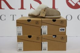 Four pairs of as new Shepherd of Sweden Jessica slippers (All UK 6.5 - RRP £60 each).