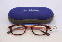 A pair of as new Anne & Valentin glasses frames.