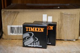 Thirteen boxed as new Timken 33109 45mm Bore Metric Tapered Roller Bearings.