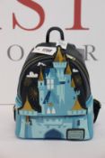 An as new Loungefly Disney Parks Fantasyland Cinderella Castle mini backpack.