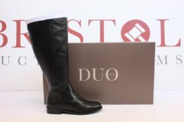 A pair of as new Duo Boots Oliveira black boots (UK 5).