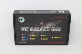 A boxed as new WE Galaxy GBB gas blowback airsoft pistol in Gold/Black.