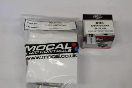 A quantity of as new Mocal Fluid Control products to include oil cooler heat exchanger, filter heads