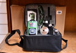 A 12 Lines Laser Level 3 x 360 Green Beam Straight/Tilt Line 3 Plane Cross Line Laser.