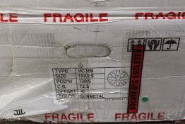 Two VC359 wheels in gunmetal (18 x 8.5/9.5, offset 35/45).