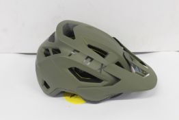 Two boxed as new Fox Racing Speedframe MIPS Helmets in olive green (M).
