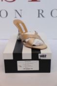 A pair of as new Aquazzura Yes Darling Mule 95 (EU 40).