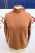 An as new Zimmermann cashmere turtleneck sweater in camel (UK 8 - RRP £275).