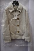 An as new Oui wool jacket in off white (Size 38 - RRP £189).