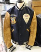 An as new Ralph Lauren Falcons leather sleeved varsity jacket (XL - RRP £600).