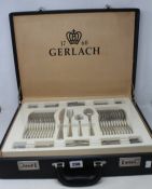 An as new Gerlach 68-piece cutlery set with case.