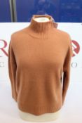 An as new Zimmermann cashmere turtleneck sweater in camel (UK 8 - RRP £275).