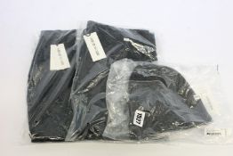 Two pairs of as new Wood Wood Marcus light twill trousers in black (Sizes 30, 32 - RRP £125 each)