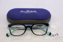 A pair of as new Anne & Valentin glasses frames.