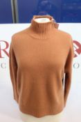 An as new Zimmermann cashmere turtleneck sweater in camel (UK 10 - RRP £275).