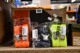 A quantity of assorted coloured Decalen braces (Approximately 25 pairs).