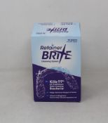 Twelve boxes of Retainer Brite - Cleaning Tablets (96 each, Exp: 01/24).