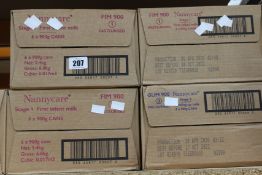 Twenty four Nannycare Stage 1 First Infant MIlk and six Stage 3 Growing Up Milk (900g, BB: Oct 22).