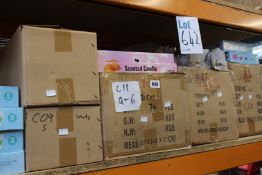 A quantity of assorted candles to include Aroma Art, Cabana Candles, wedding candles and jar