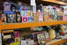 A large quantity of children's toys, games and related items.