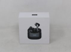 A quantity of wireless headphones in charging cases (Approximately 60 items).