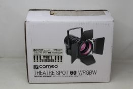 A Cameo Theatre Spotlight with PC Lens and 60W RGBW LED in White Housing (TS 60 W RGBW WH).