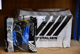 Fifty pairs of Stalsen Rayza RX565 double dipped nitrile cut resistant gloves (Size 10/XL).