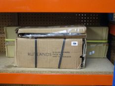Four boxed as new Rutlands aluminium one hand bar clamps (600x85mm, R3055), four Rutlands forged