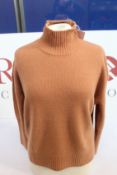 An as new Zimmermann cashmere turtleneck sweater in camel (UK 10 - RRP £275).