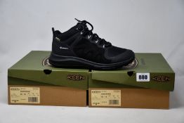 Two pairs of women's as new Keen Explore mid waterproof boots (UK 5).