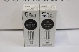 Ten boxed as new Bright Source LED Corn lamps (247524).