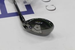 An as new Callaway Epic Flash hybrid golf club with a Tense I AV Series 65 shaft (Right-handed).