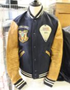 An as new Ralph Lauren Falcons leather sleeved varsity jacket (XL - RRP £600).
