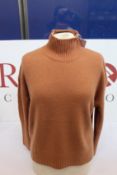An as new Zimmermann cashmere turtleneck sweater in camel (UK 14 - RRP £275).