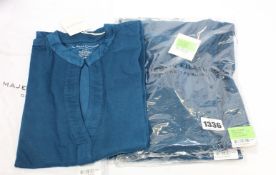 Four as new Majestic Filatures Tunisien tops in indigo (Sizes; Taille 1, 2 3, 4).